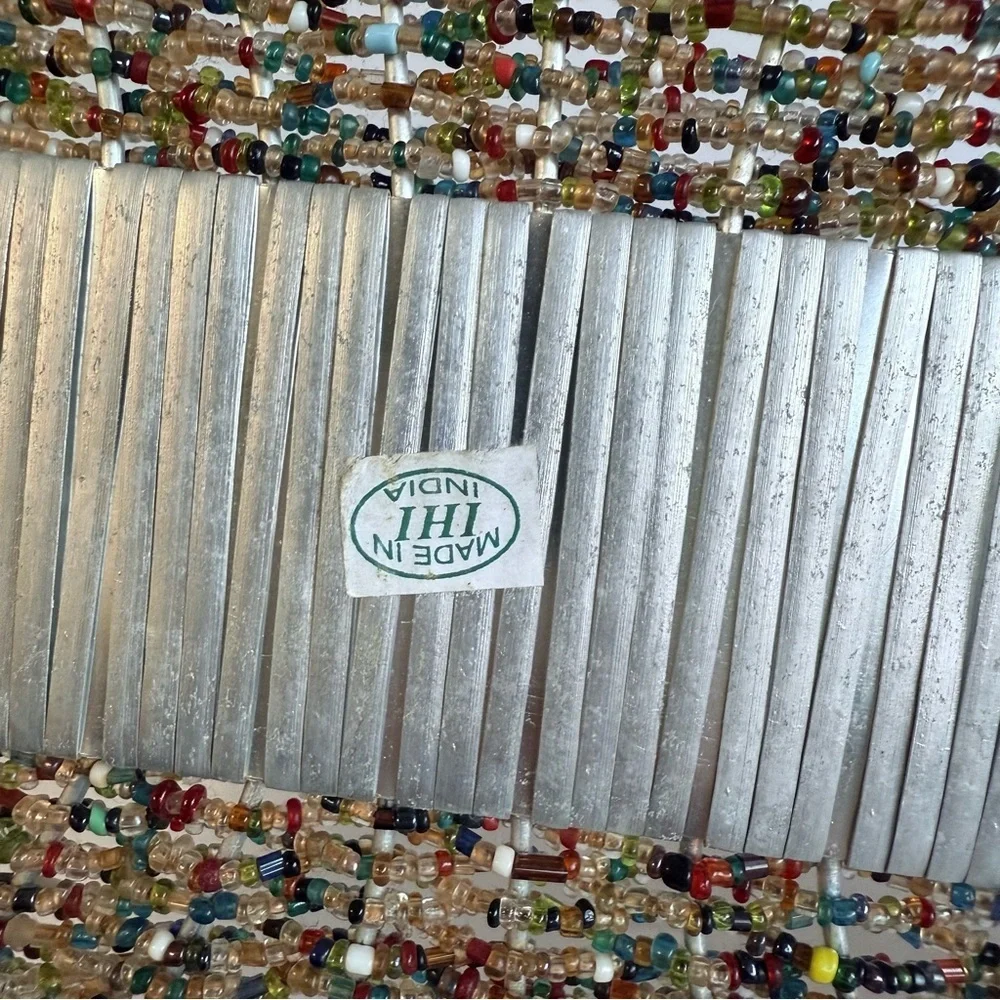 IHI Beaded Rectangular Basket with Handles - Picture 4 of 7
